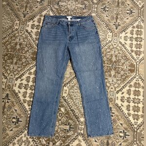 H&M Women's Straight Leg Blue Jeans